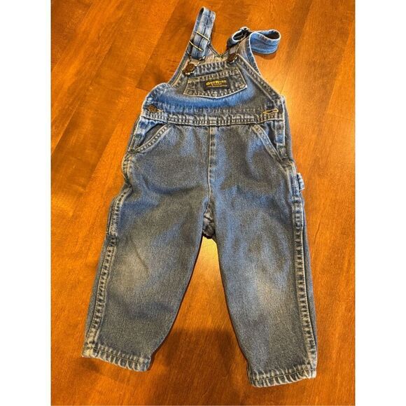 Boys vintage Y2K 90s Oshkosh denim overalls size 18 months - Picture 1 of 7